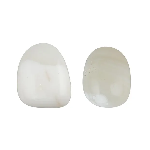 Pierres roulées Agate (blanche), 2,5 - 3,0cm (L) | Marco Schreier
