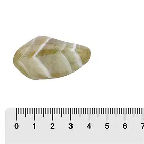 Pietra burattata Prasiolite verde (bruciata), 4,0 - 5,0 cm (XL) | Marco Schreier