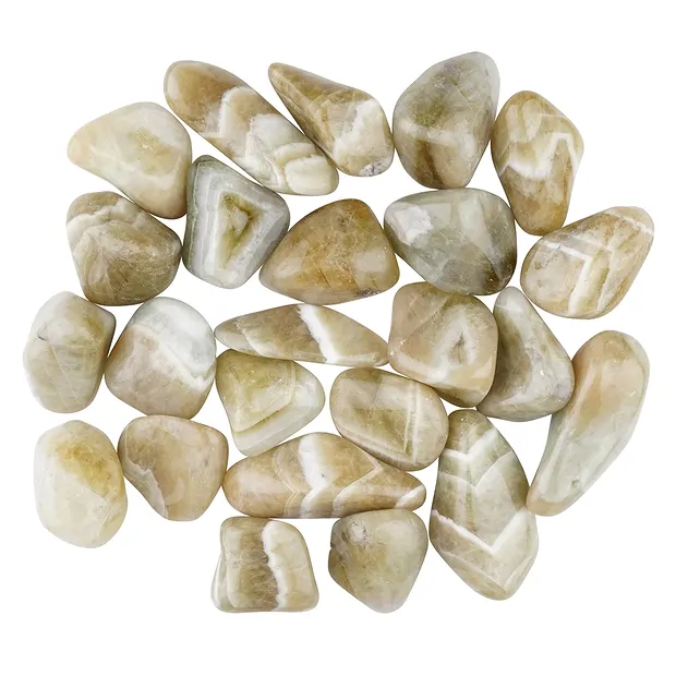 Piedras rodadas Prasiolita verde (calentado), 4.0 - 5.0cm (XL) | Marco Schreier