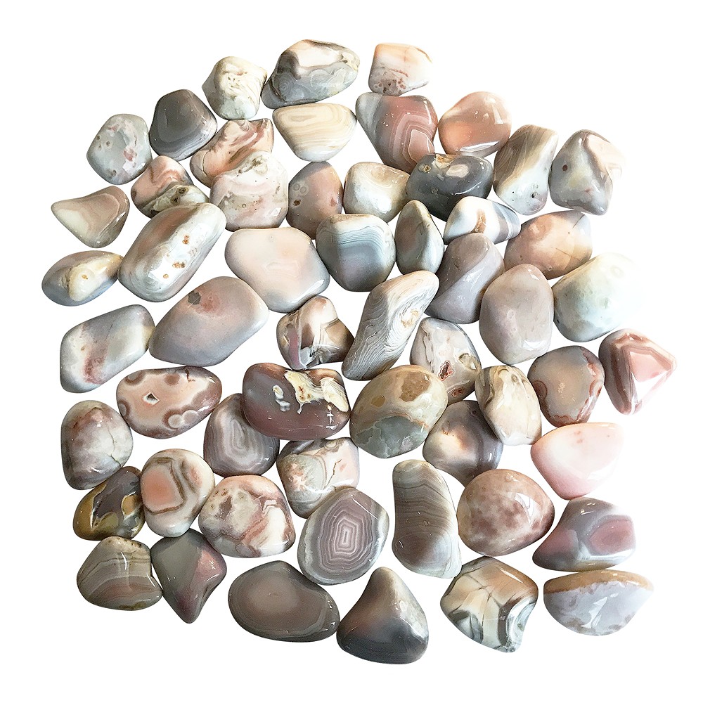 Pietra burattata Agata (rosa) del Botswana, 2,0 - 3,0 cm (L) | Marco Schreier