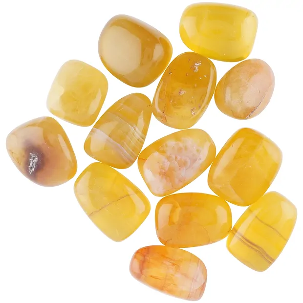 Trommelsteine Fluorit (gelb), 3,2 - 4,0cm (XL) | Marco Schreier