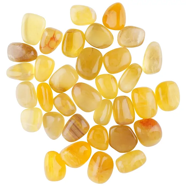 Tumbled Stones Fluorite (yellow) 2,0 - 2,8cm (L) | Marco Schreier
