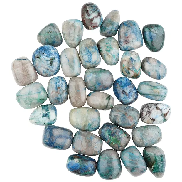 Pierres roulées Shattuckite, 2,5 - 2,8cm (L) | Marco Schreier