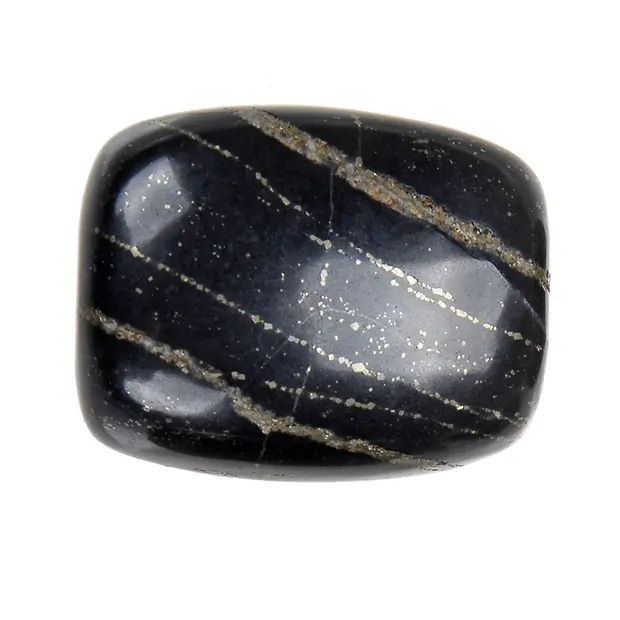 Piedra rodada Pirita en pizarra, 2.8 - 3.2cm (XL) | Marco Schreier