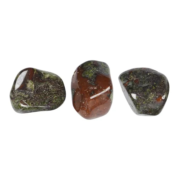 Pierres roulées en quartzite Épidote (pierre de dragon), 2,0 - 2,3cm (M) | Marco Schreier