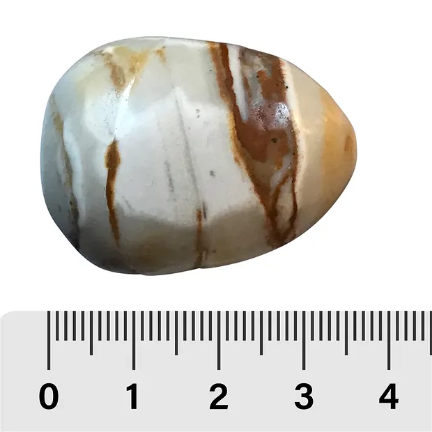 Pietra burattata sera riolite rossa, 3,0 - 3,5 cm (XL), sfaccettata | Marco Schreier