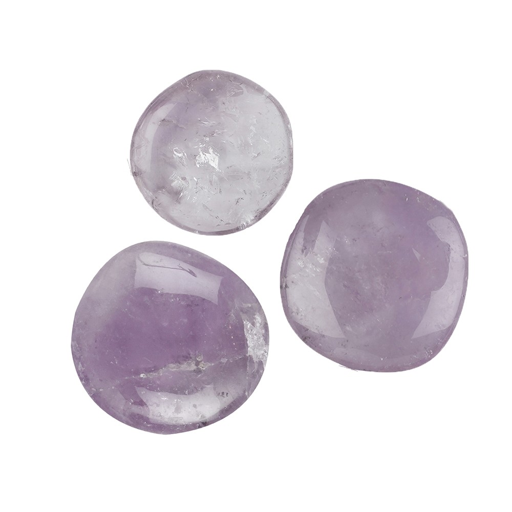 Smooth Stone Amthyst Quartz (light) | wholesaler gems, healing stones & jewelry