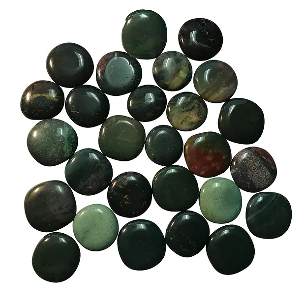 Smooth Stones Heliotrope (Bloodstone) | wholesale gems, healing stones & jewelry