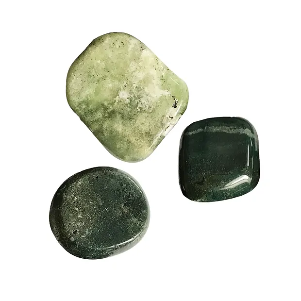 Smooth Stones Moss Agate B | minerals wholesale - gems, healing stones & jewelry