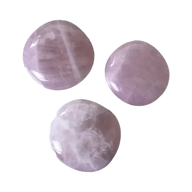 Cuarzo rosa Disco de piedra | piedras preciosas, piedras curativas y joyería
