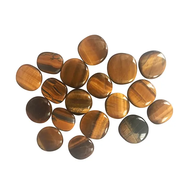 Smooth Stones Tiger's Eye Gold | minerals trade - gems, healing stones & jewelry