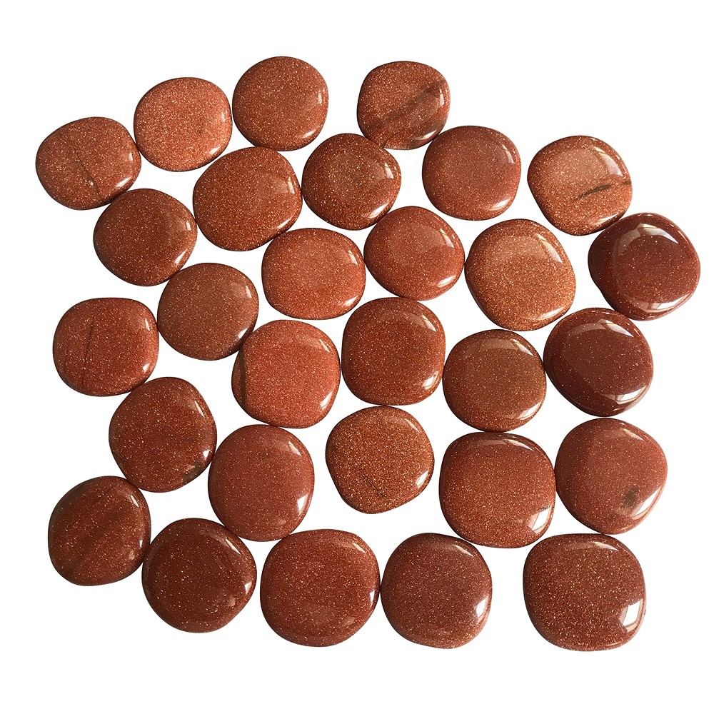 Scheibensteine Goldfluss braun (synth. Glas) | Edelsteine, Heilsteine & Schmuck