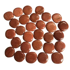 Smooth Stones Gold stone brown (synth. Glass) | wholesaler gems & healing stones
