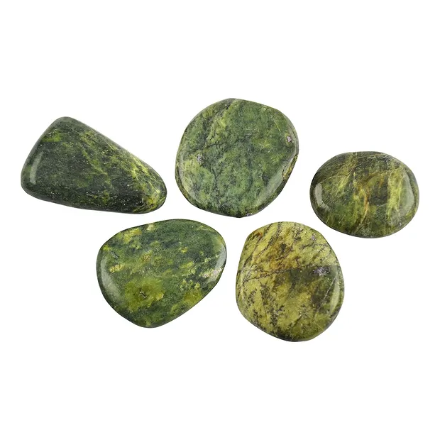 Scheibensteine Stichtit in Serpentin B | Edelsteine, Heilsteine & Schmuck-Handel