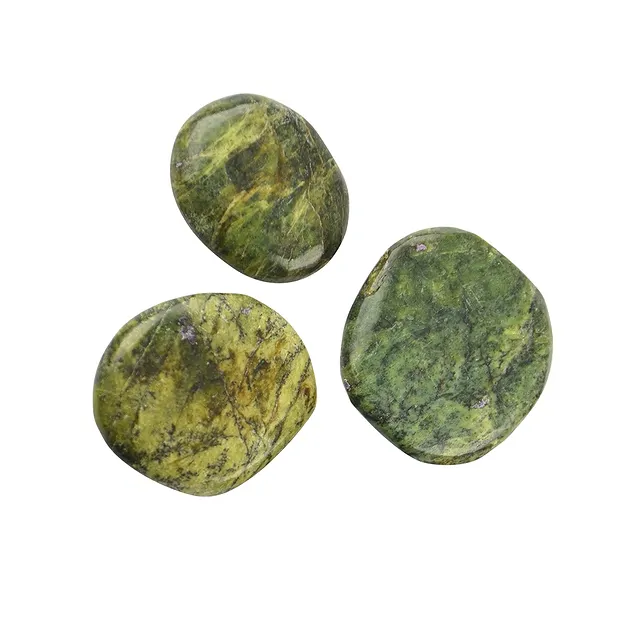 Scheibensteine Stichtit in Serpentin B | Edelsteine, Heilsteine & Schmuck-Handel