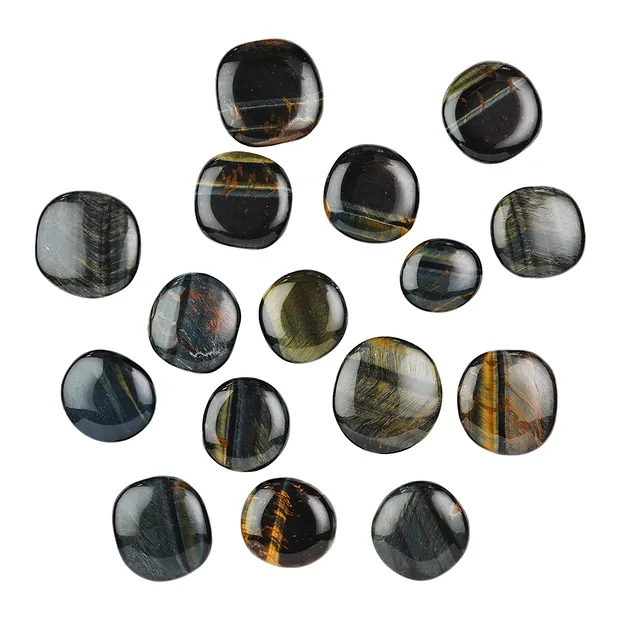 Discos de piedra Ojo de tigre azul (ojo de halcón) | Marco Schreier