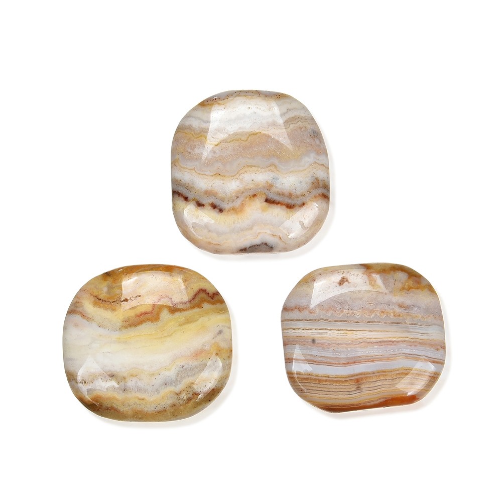 Scheibensteine Achat (Lace-Achat gelb) | Edelsteine, Heilsteine & Schmuck-Handel