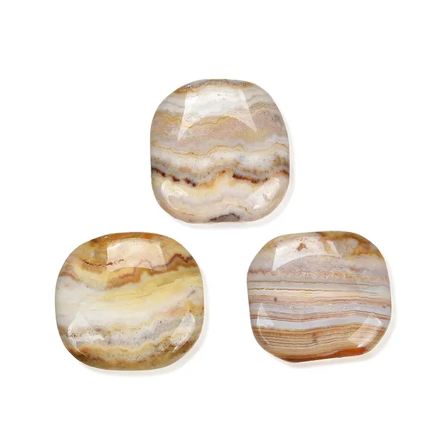 Pierres lisses Agate (Lace-Agate jaune) | Marco Schreier