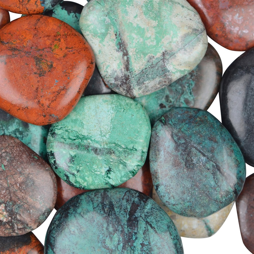 Pierres lisses Sonora Sunrise (chrysocolle avec cuprite) | Marco Schreier