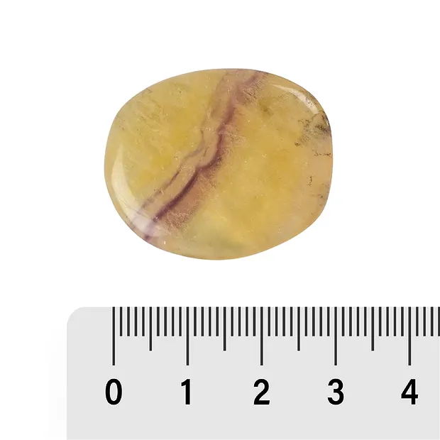 Smooth Stones Fluorite (yellow banded) | Schreier gems, healing stones & jewelry