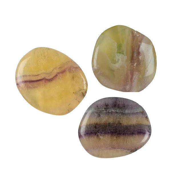 Pietre disco di Fluorite (gialla) | Gemme Schreier, pietre curative e gioielli