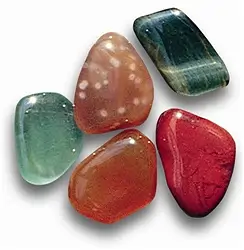 0300005 Bunte Mischung Trommelsteine,  15 - 20mm (S), Afrika, 1kg | Marco Schreier