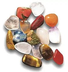 0300007 Bunte Mischung Trommelsteine,  10mm (B2), Afrika, 1kg | Marco Schreier