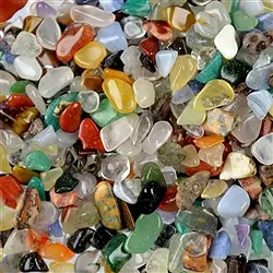 0300009 Bunte Mischung Trommelsteine,  04 - 09mm lang (C1), Afrika, 1kg | Marco Schreier