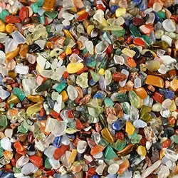 0300010 Bunte Mischung Trommelsteine,  03- 07mm lang (C2), Afrika, 1kg | Marco Schreier