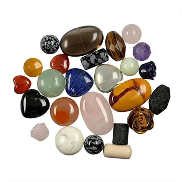 Paquete de anudado en cadena creativo (25 piezas de piedra mezcladas) | Marco Schreier