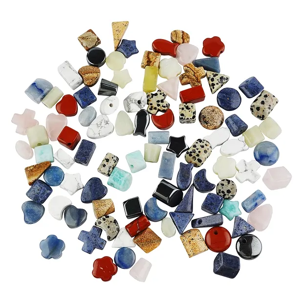 100 mixed choker parts, approx. 10 - 15mm | wholesaler gems & healing stones