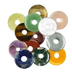 0400090048 24 gemischte Donuts, rund, 40mm | Großhändler Edelsteine, Heilsteine & Schmuck