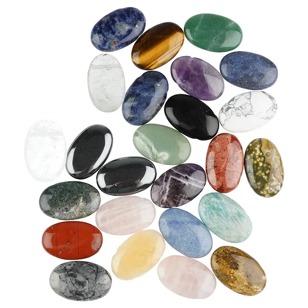 25 drilled Small Palmstones, mixed stone types | Marco Schreier