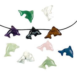 0400093530 Delfino tipi di pietre miste forate, 2,5 cm (10 pz./ UC) | Marco Schreier