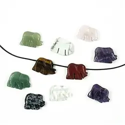 0400093532 Elefant  gemischte Steinsorten gebohrt, 2,5cm (10 St./VE) | Marco Schreier