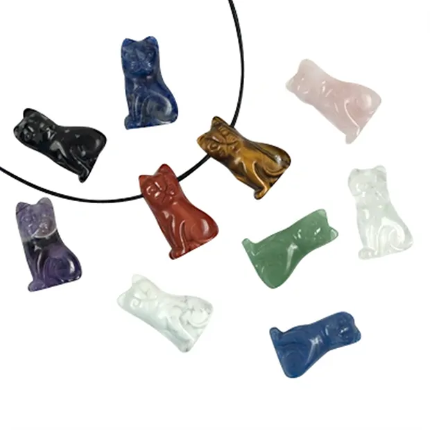 Cat mixed stone types drilled, 2.5cm (10 pcs./ PU) | Marco Schreier