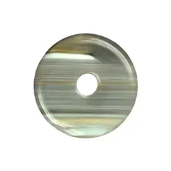 0400100400 Ágata donut (gris), 40mm | piedras preciosas, piedras curativas y joyería