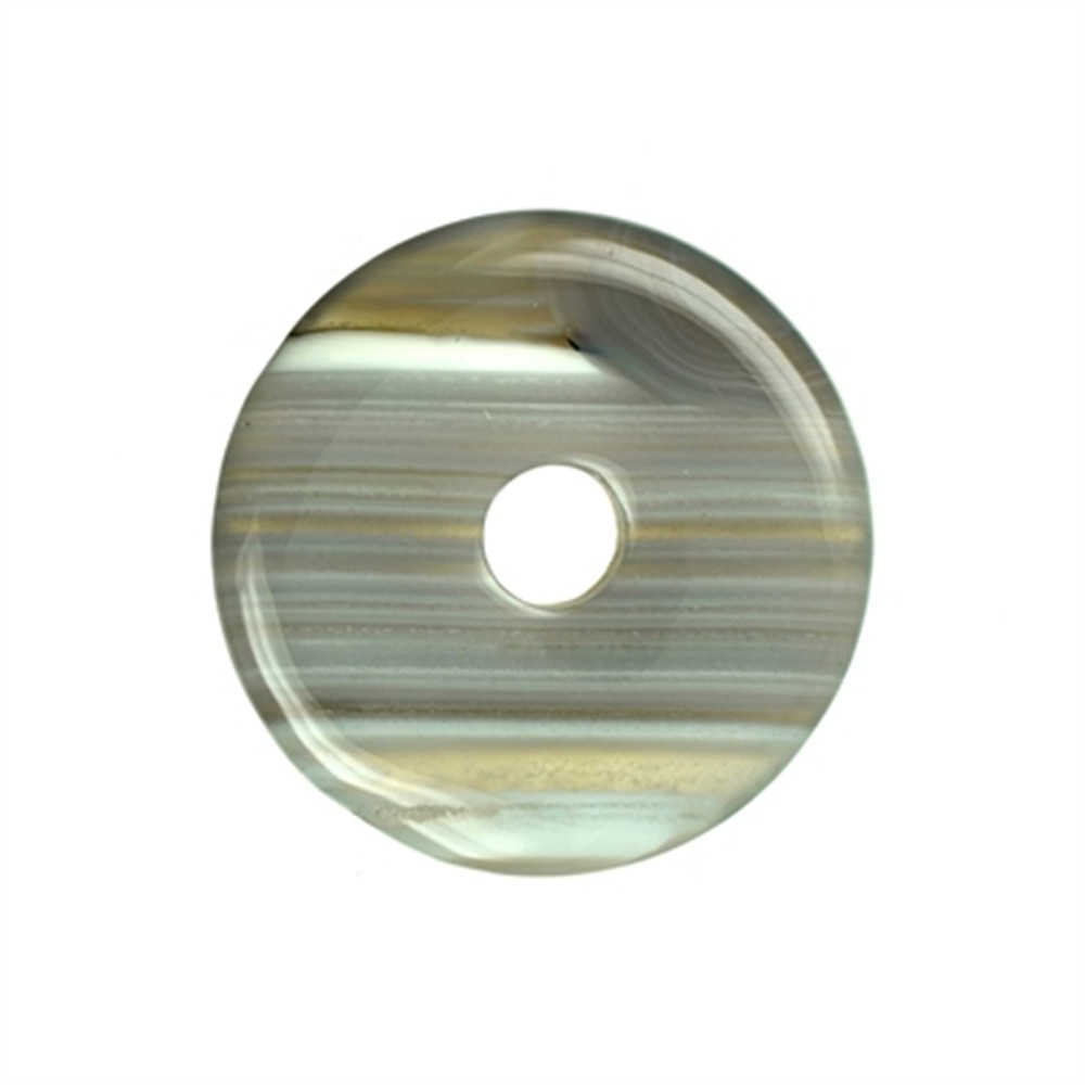 Ágata donut (gris), 40mm | piedras preciosas, piedras curativas y joyería