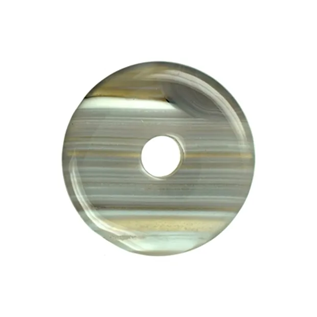 Donut Agate (gris), 40mm | Pierres précieuses, pierres thérapeutiques & bijoux