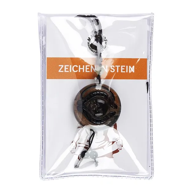 Amulett Shivas Auge graviert, mit Beileger in Pouch | Marco Schreier