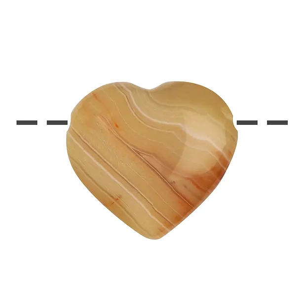 Heart Agate (banded) drilled, 3,0cm | wholesaler gems, healing stones & jewelry