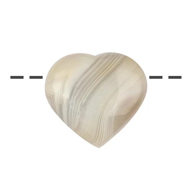 Heart Agate (banded) drilled, 3,0cm | wholesaler gems, healing stones & jewelry