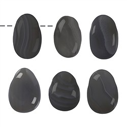 0400193002 Trommelstein Achat (grau) gebohrt | Gro&#xDF;h&#xE4;ndler Edelsteine, Heilsteine &amp; Schmuck