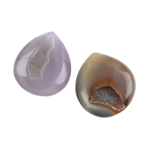 Tropfen Achat (Druzyachat) gebohrt, 5cm | GH Edelsteine, Heilsteine & Schmuck