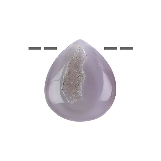 Tropfen Achat (Druzyachat) gebohrt, 5cm | GH Edelsteine, Heilsteine & Schmuck