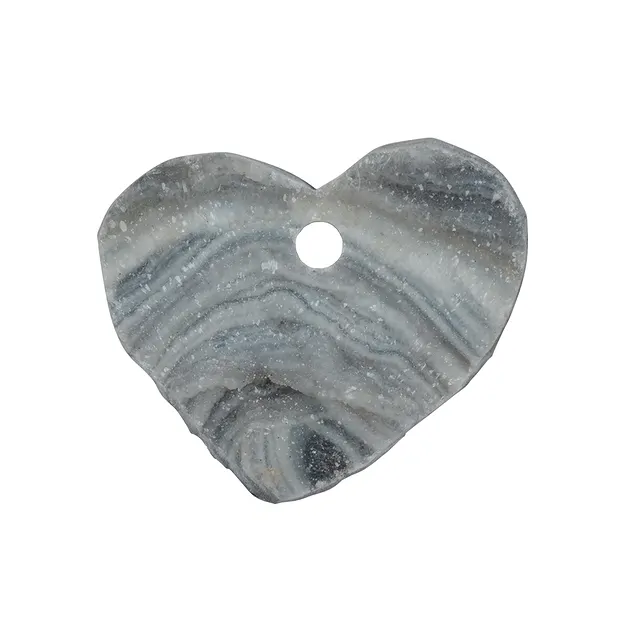 Cœur Agate-Druse percée frontale, 2,5 - 3,0cm | Marco Schreier