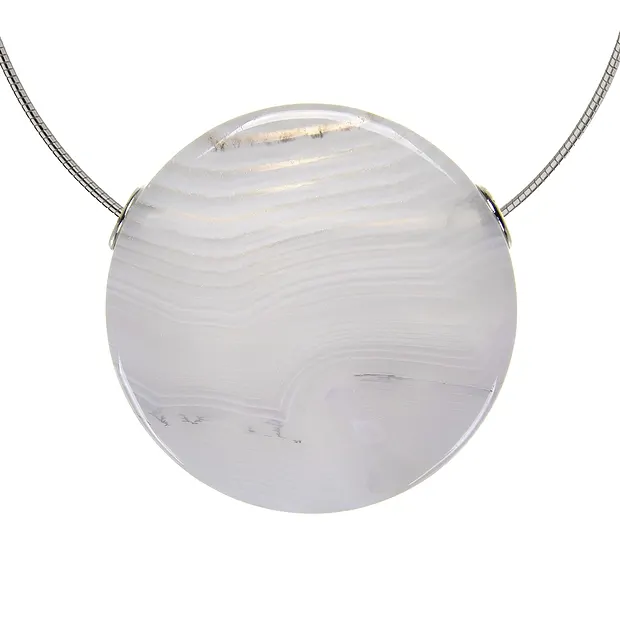 Kreis gebohrt, Achat, 3,0cm, rhodiniert | GH Edelsteine, Heilsteine & Schmuck