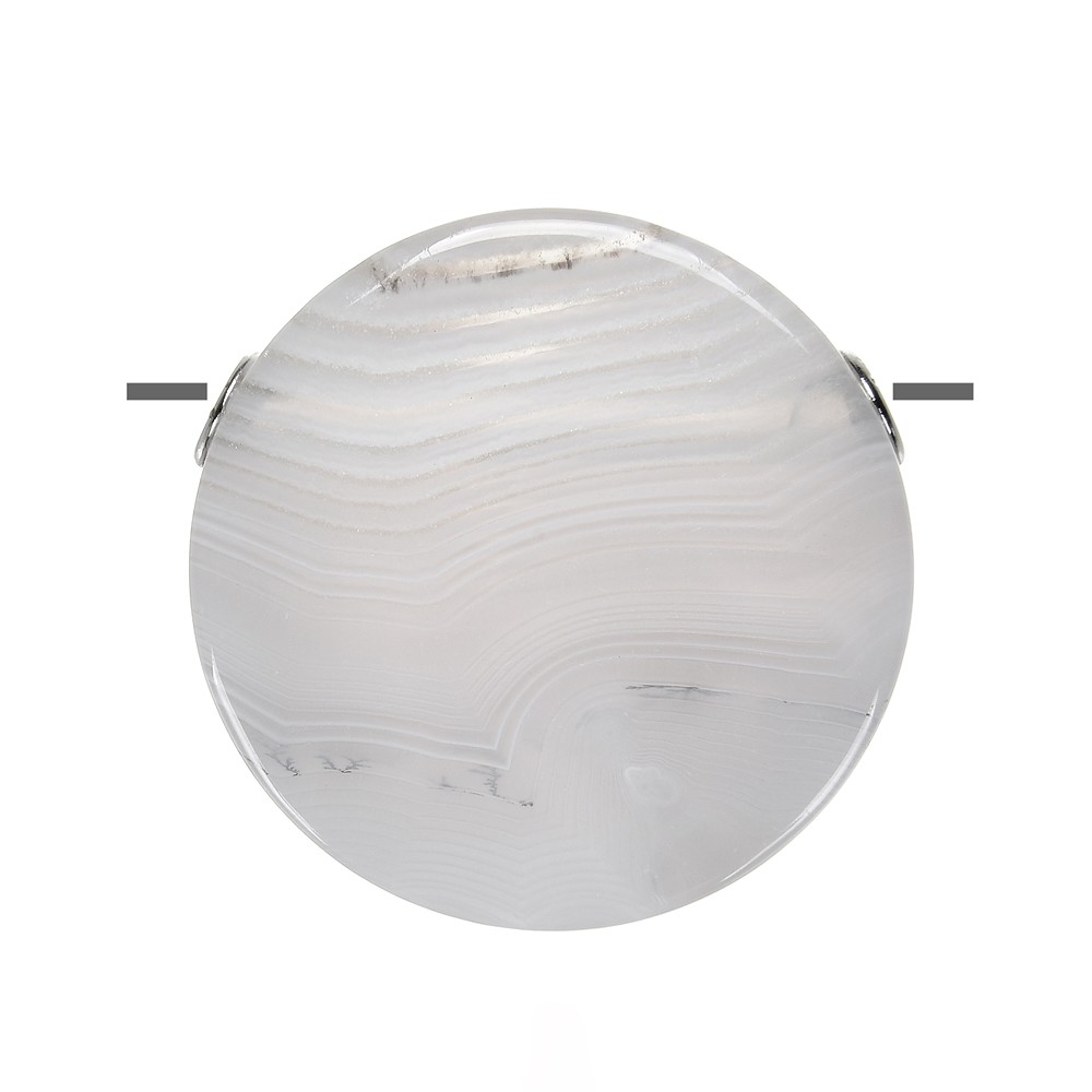 Drilled circle, Agate, 3.0 cm, rhodiniert | wholesaler gems & healing stones