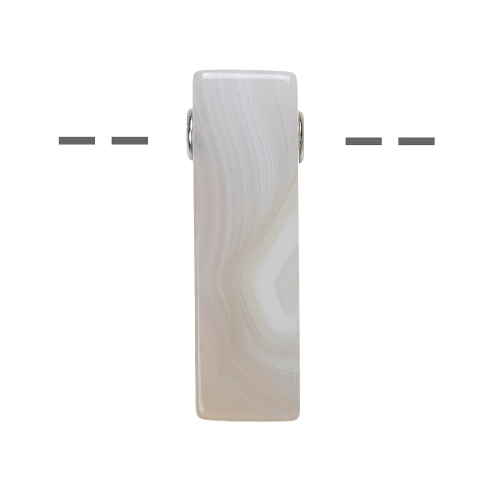 Drilled Agate cuboid, 3.5 cm, rhodiniert | wholesaler gems & healing stones