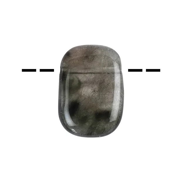 Quarzo di actinolite rettangolare forato | grossista gemme e pietre curative